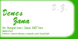 denes zana business card